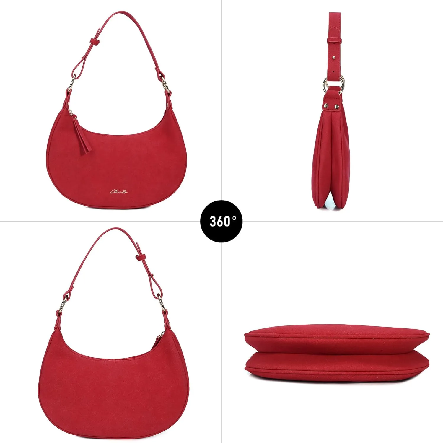 Purse Shoulder bag for women, Cute Mini Clutch Zipper Hobo Tote Handbags