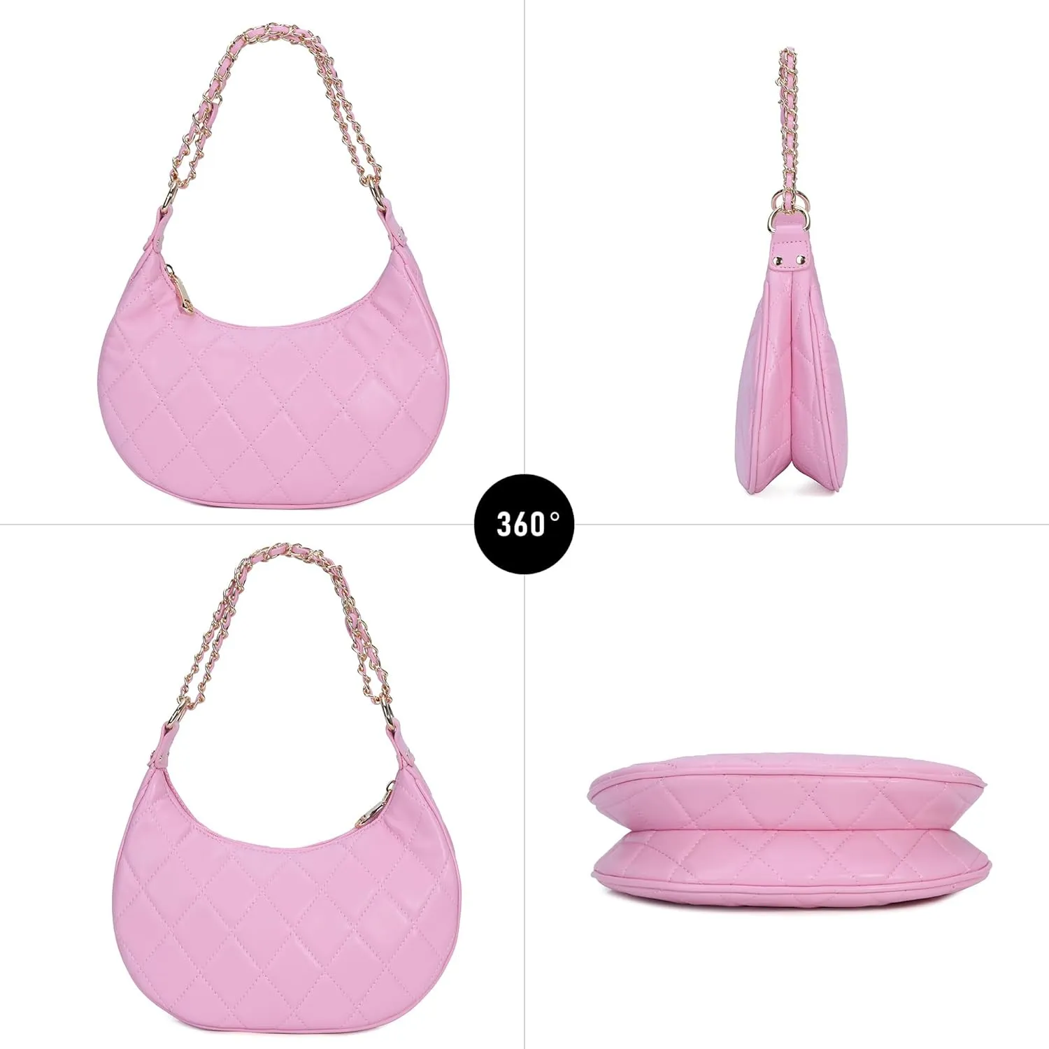 Purse Shoulder bag for women, Cute Mini Clutch Zipper Hobo Tote Handbags