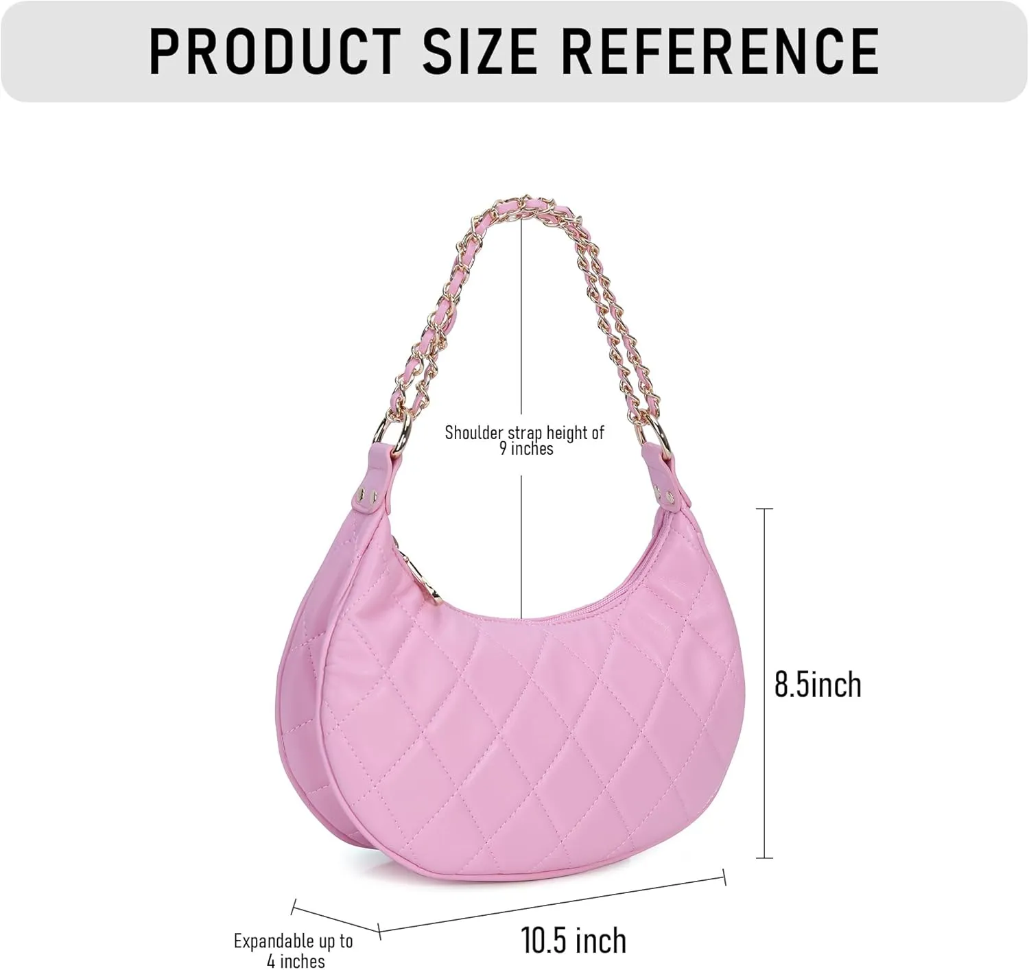 Purse Shoulder bag for women, Cute Mini Clutch Zipper Hobo Tote Handbags