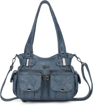 Purses and Handbags for Women Large Hobo Shoulder Bags Soft PU Leather Multi-Pocket Tote Bag