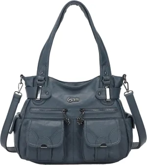 Purses and Handbags for Women Large Hobo Shoulder Bags Soft PU Leather Multi-Pocket Tote Bag