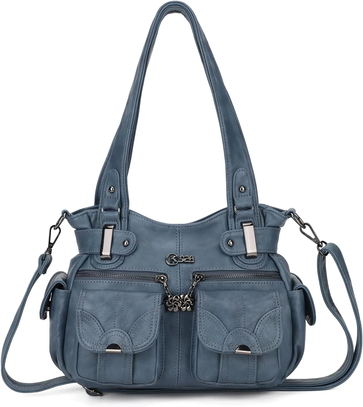 Purses and Handbags for Women Large Hobo Shoulder Bags Soft PU Leather Multi-Pocket Tote Bag