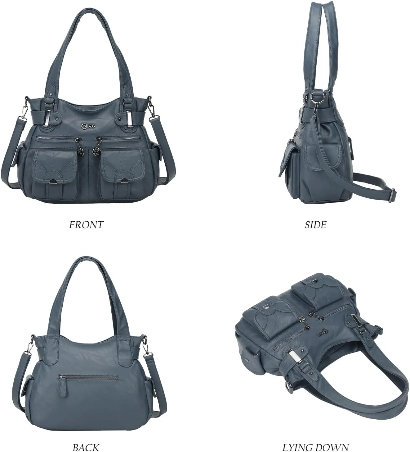 Purses and Handbags for Women Large Hobo Shoulder Bags Soft PU Leather Multi-Pocket Tote Bag