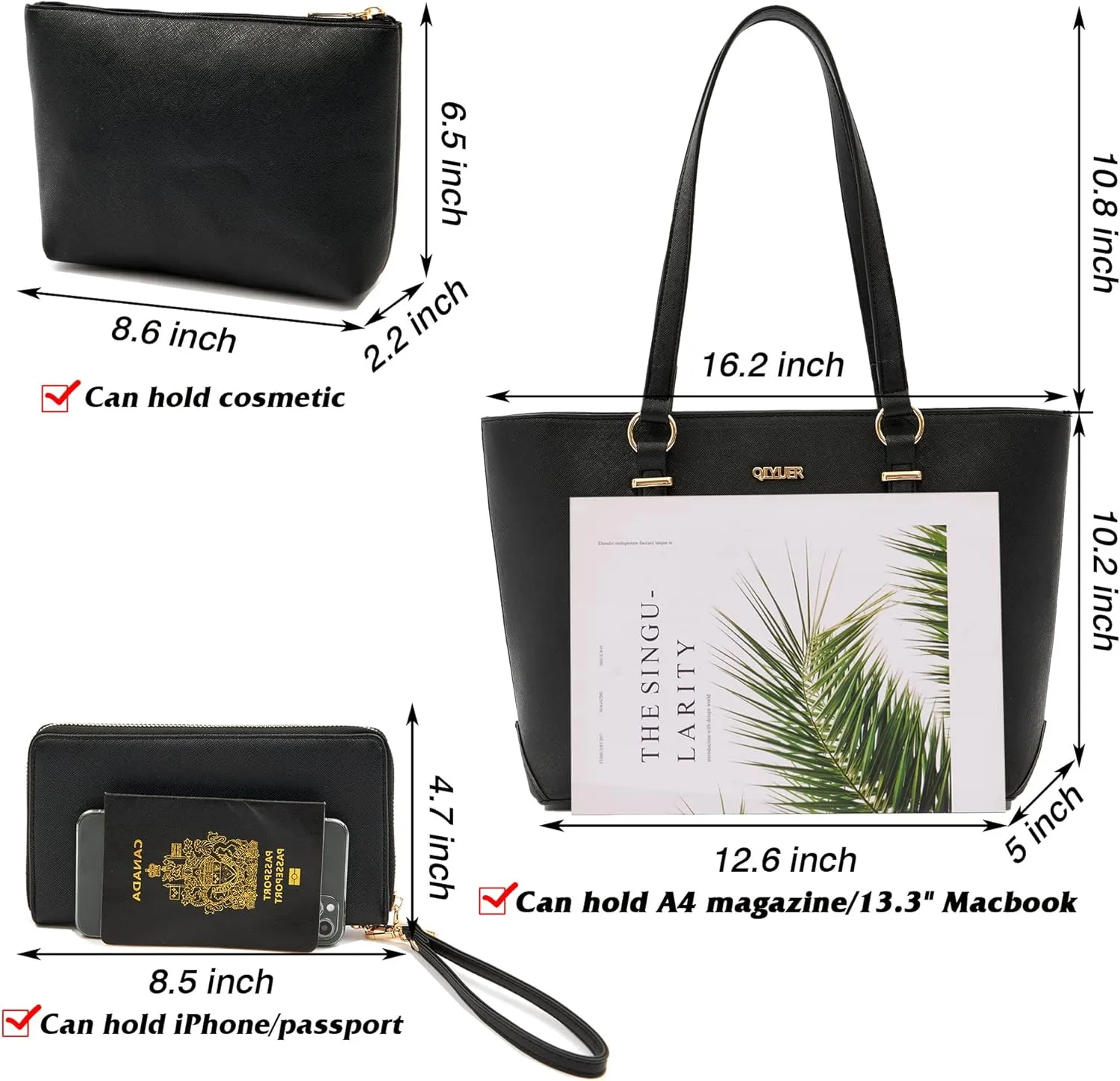 Purses And Wallets Set For Women Work Tote Satchel Handbags Shoulder Bag Top Handle Totes Purse With Matching Wallet