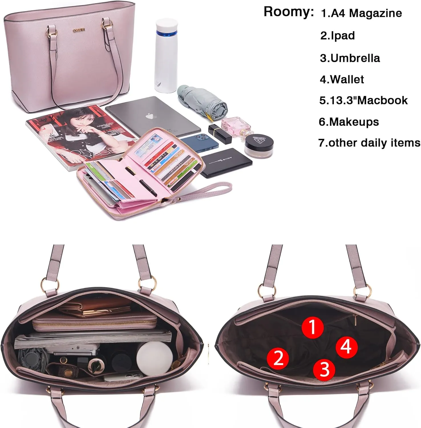 Purses And Wallets Set For Women Work Tote Satchel Handbags Shoulder Bag Top Handle Totes Purse With Matching Wallet