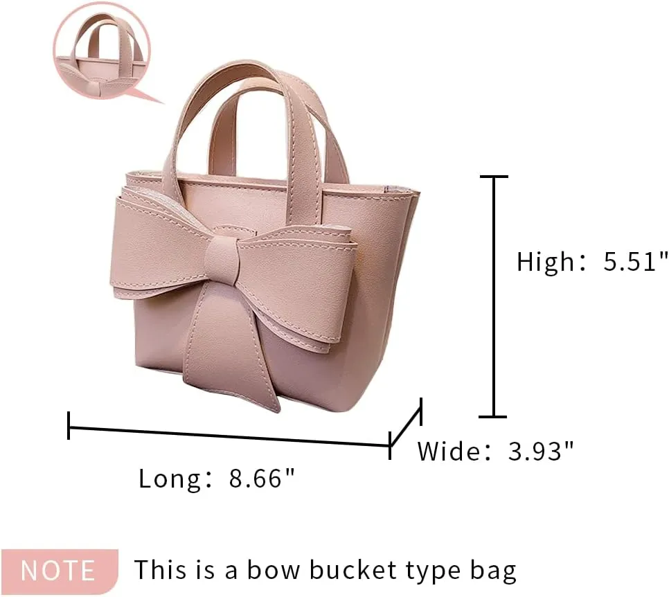 Purses for Women, Bowknot Handbag Shoulder Bag for Women Top-handle Totes Satchel