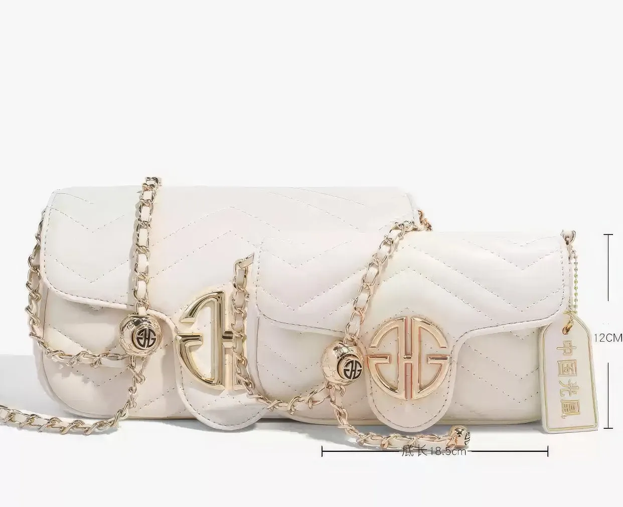 Quilted Crossbody Envelope Shape Handbag