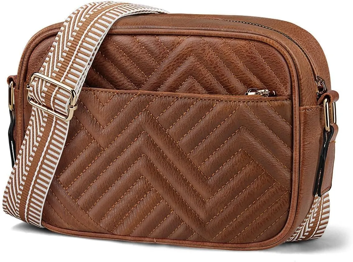 Quilted Vegan Leather Crossbody Bags for Women, Small Shoulder Crossbody Bag Womens Handbags, Purses for Women