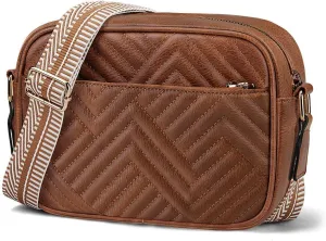 Quilted Vegan Leather Crossbody Bags for Women, Small Shoulder Crossbody Bag Womens Handbags, Purses for Women