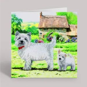 "Westie Dogs" Crystal Art Card Kit