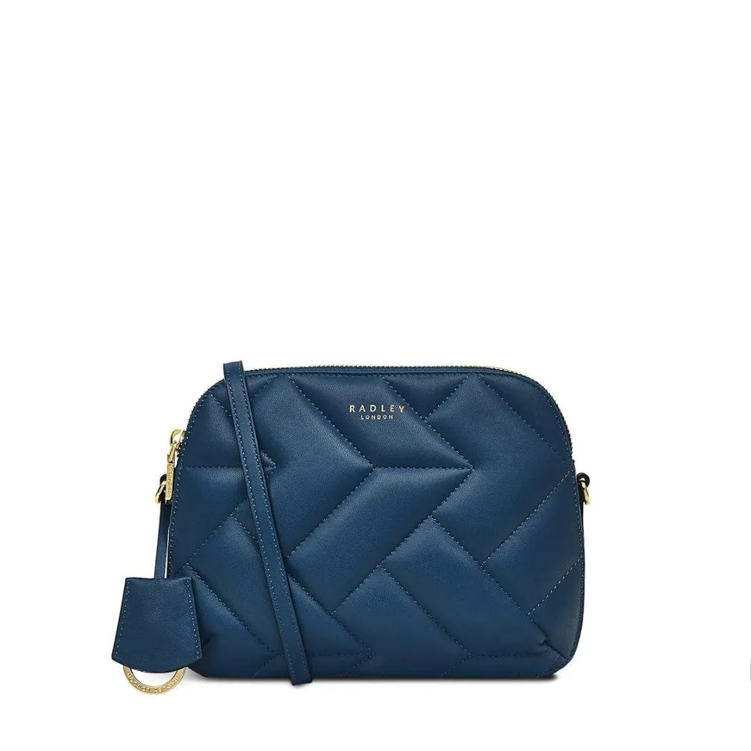 Radley Dukes Place Quilt Medium Ziptop Crossbody Bag - Deepsea