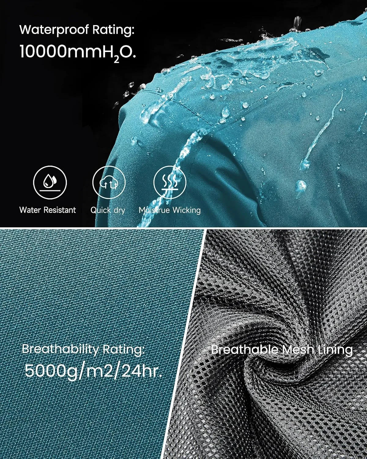 Rain Pants Mens Waterproof Rain Over Pants Windproof Hiking Pants