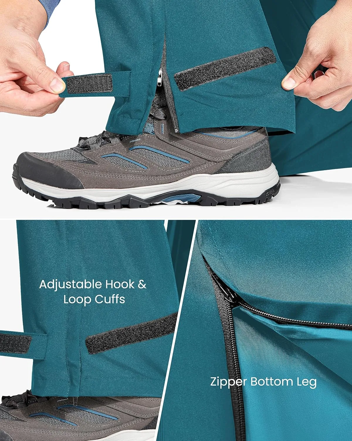 Rain Pants Mens Waterproof Rain Over Pants Windproof Hiking Pants