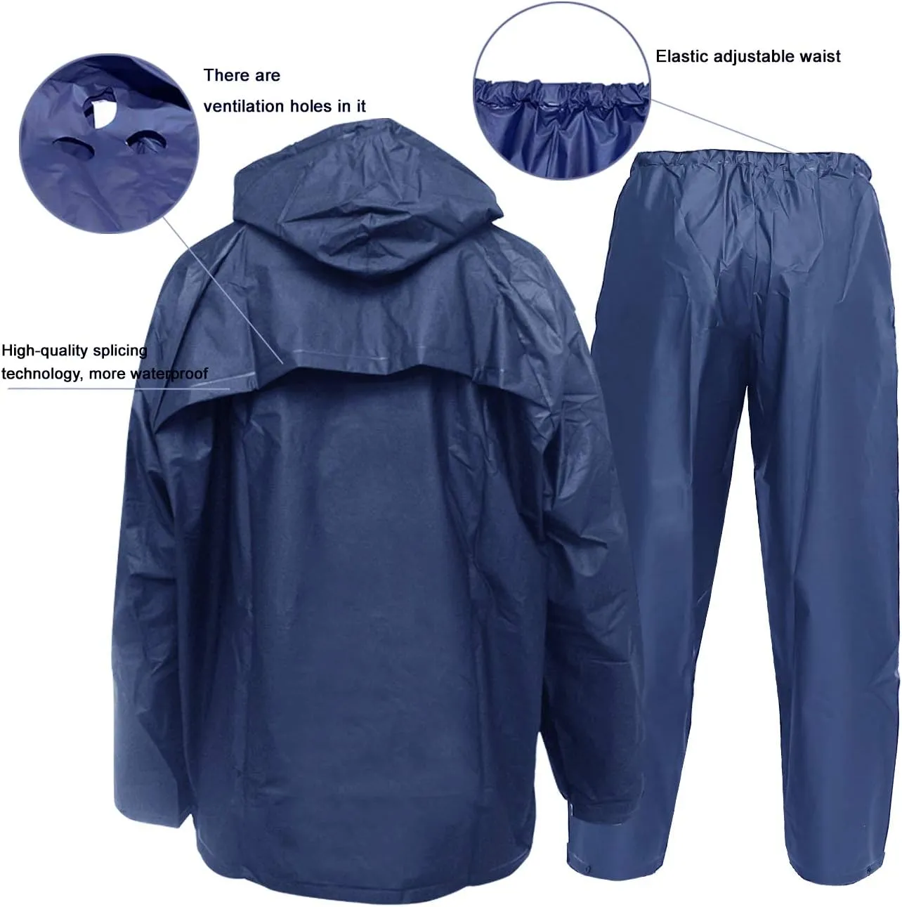Rain Suits for Men Ultra-Lite Waterproof Protective Rain coats Rain Gear Workwear Fits Men Women