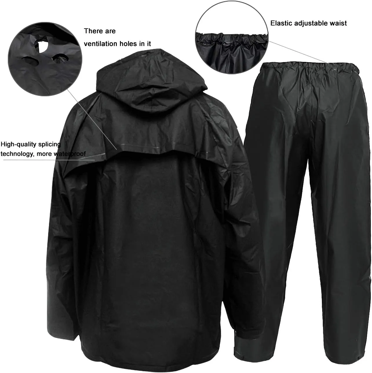 Rain Suits for Men Ultra-Lite Waterproof Protective Rain coats Rain Gear Workwear Fits Men Women