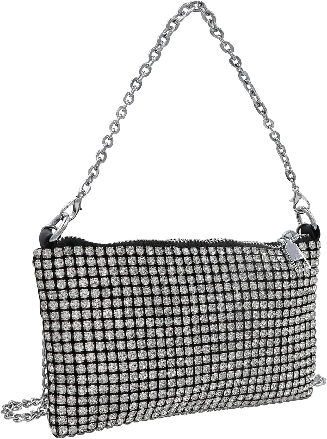 RARITYUS Bling Rhinestone Crossbody Bag for Little Girls Women Fashion Sparkling Tote Bag Clutch Purse with Chain Strap