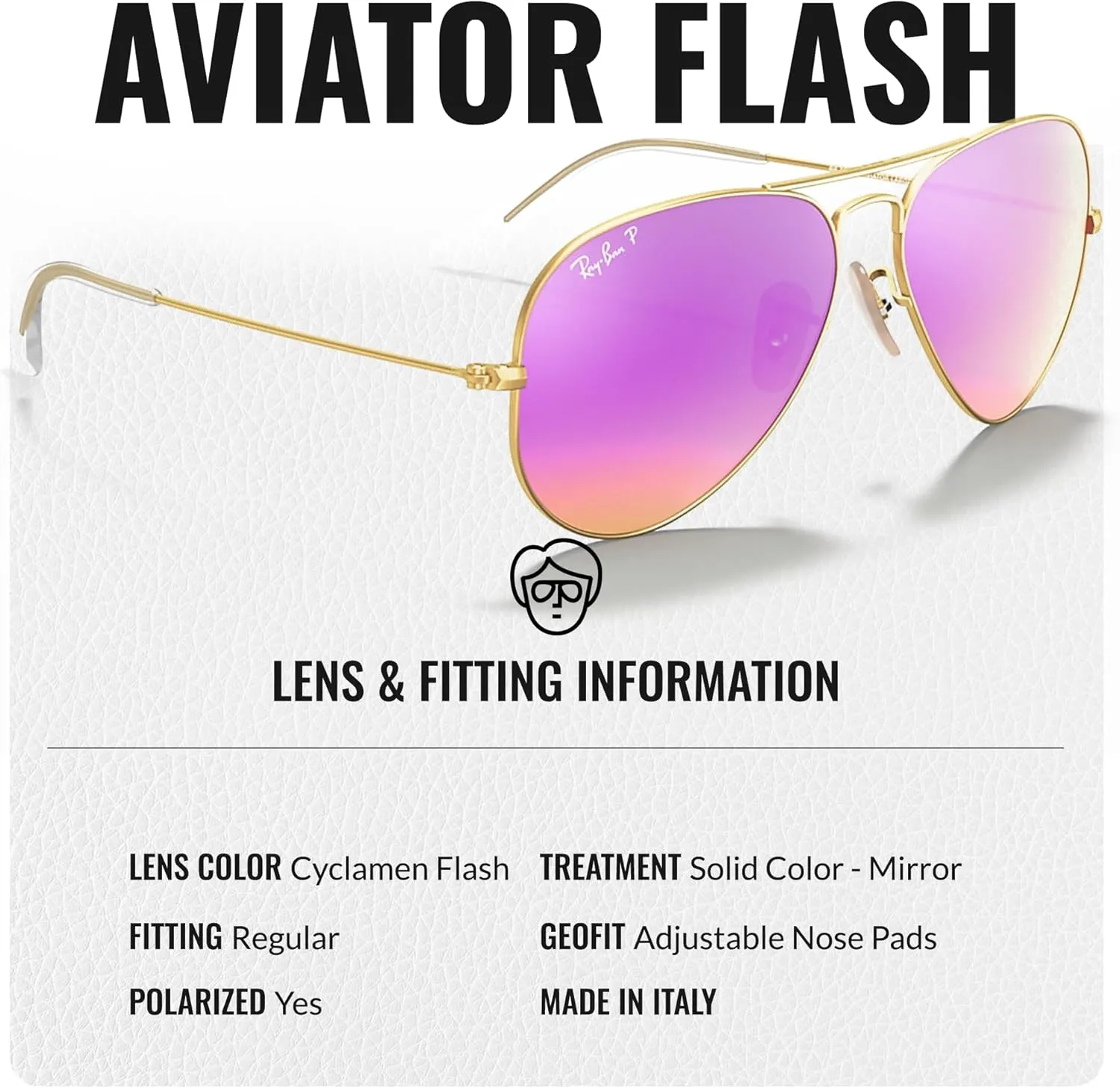Ray-Ban RB3025 Classic Aviator Shape Sunglasses With Eyewear Kit Bundle - Adjustable Nose Pads - Retro Sunglasses