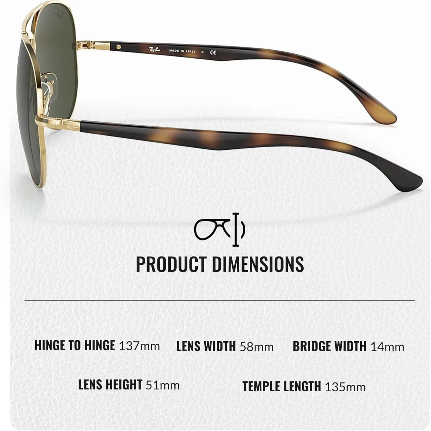 Ray-Ban RB3675 Aviator Shape Sunglasses With Eyewear Kit Bundle - Adjustable Nose Pads - Retro Sunglasses