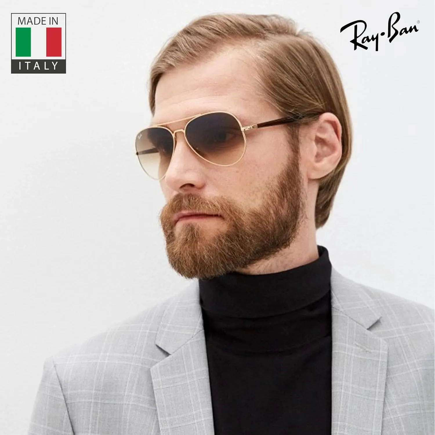 Ray-Ban RB3675 Aviator Shape Sunglasses With Eyewear Kit Bundle - Adjustable Nose Pads - Retro Sunglasses