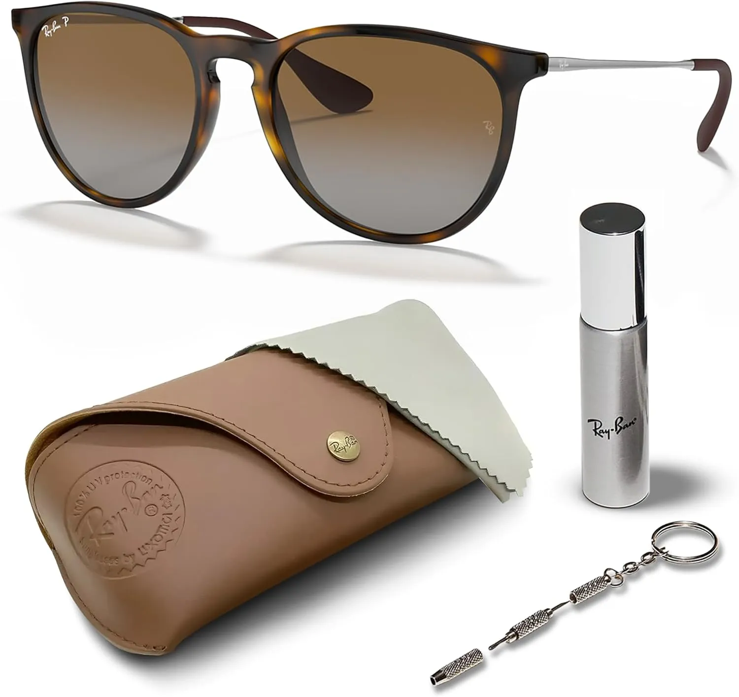 Ray-Ban RB4171 ERIKA Color Mix Phantos Shape Sunglasses With Eyewear Kit Bundle - High Bridge Fit - Retro Sunglasses