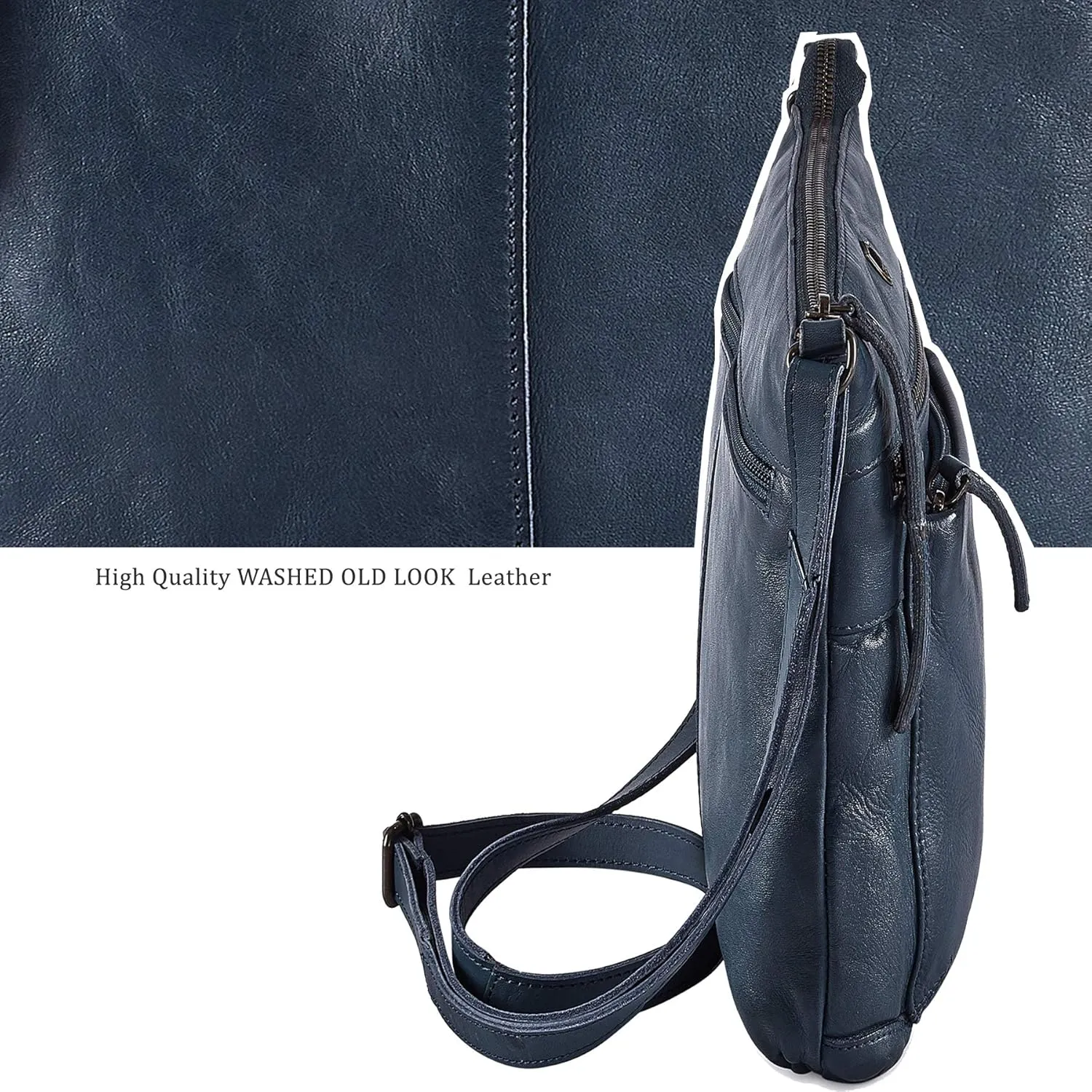 Real Leather Purse for Women Crossbody Bag Travel Shoulder Handbag Small Vintage Pocketbook