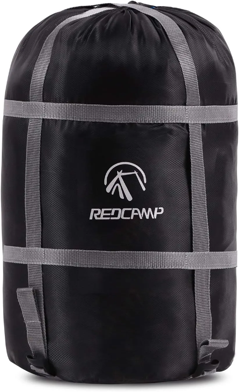 REDCAMP Sleeping Bag Stuff Sack, Black M, L, XL and XXL Compression Sack, Great for Backpacking and Camping