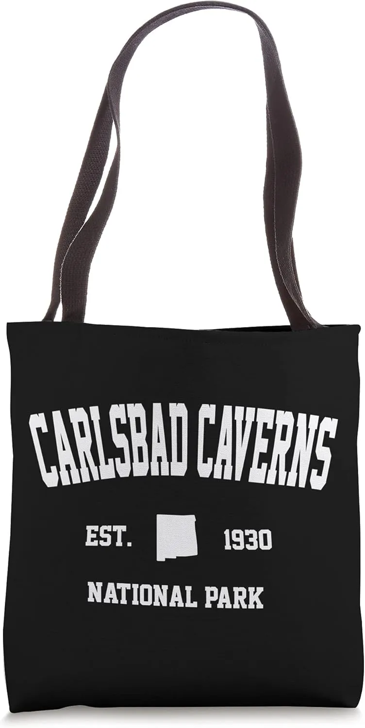 Retro Carlsbad Caverns National Park New Mexico Est 1930 Tote Bag