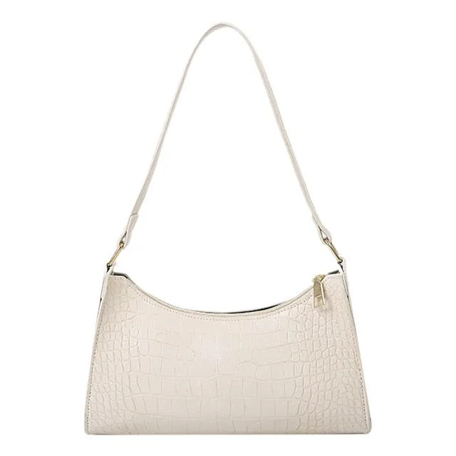 Retro Crocodile Pattern Shoulder Bag