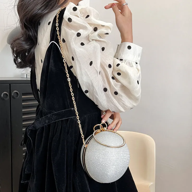 Retro Fashionable Rhinestone Dinner Box Mini Handbags