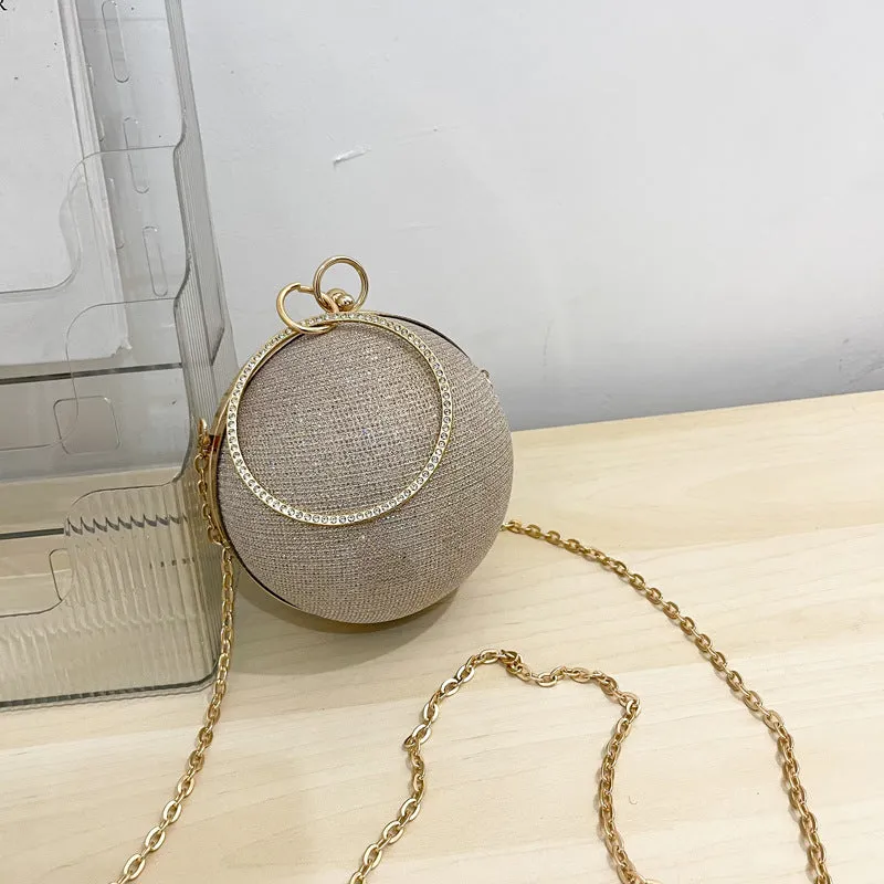 Retro Fashionable Rhinestone Dinner Box Mini Handbags