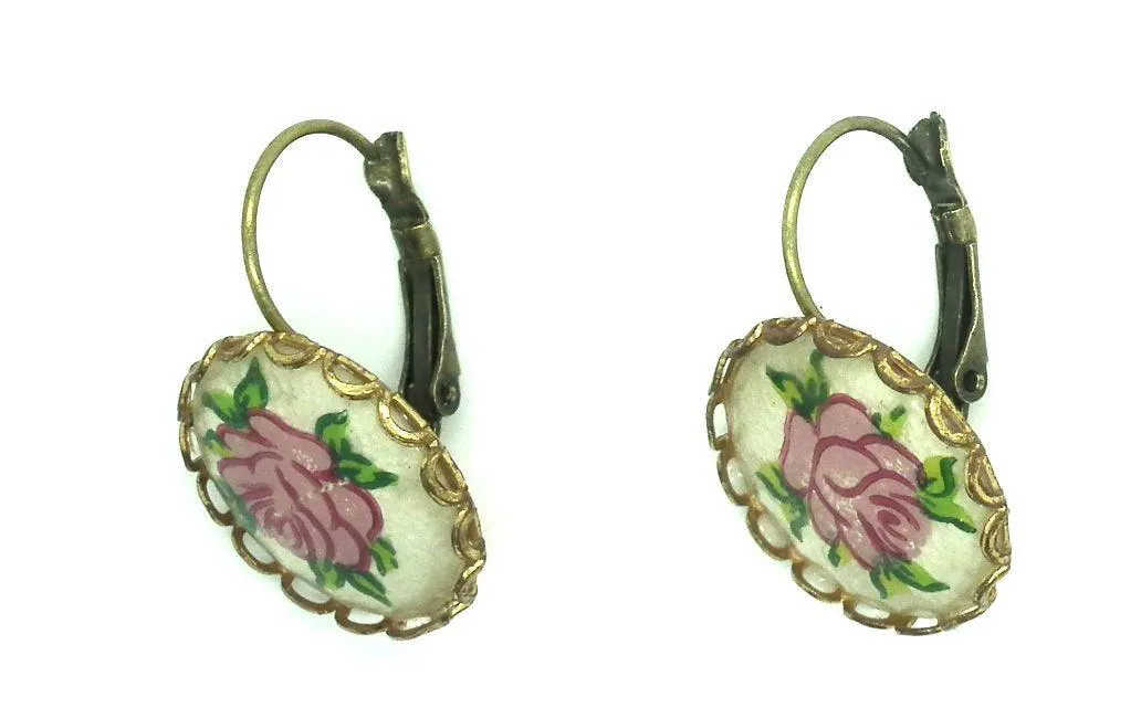 Retro flower earrings