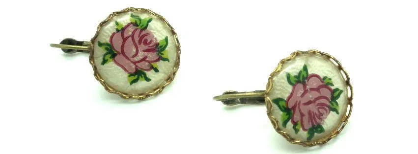 Retro flower earrings