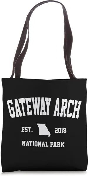 Retro Gateway Arch National Park Hiking Missouri Est 2018 Tote Bag