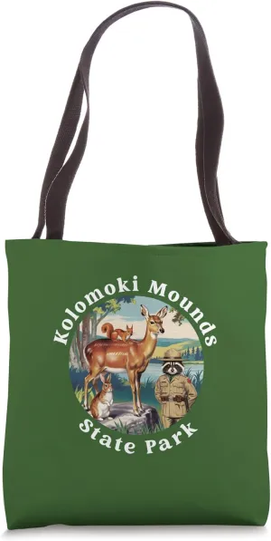 Retro Kolomoki Mounds State Park Georgia Vacation Souvenir Tote Bag
