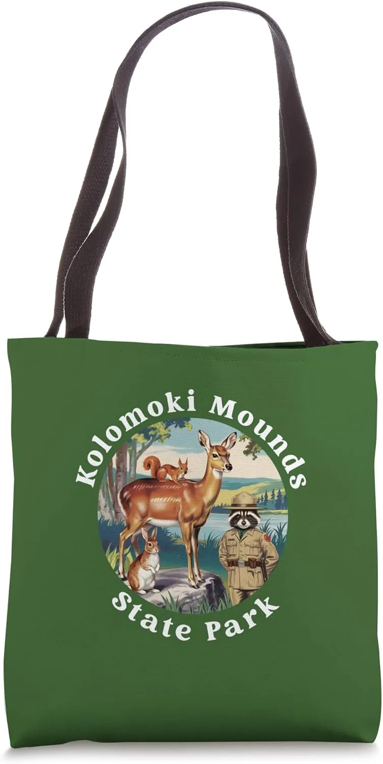 Retro Kolomoki Mounds State Park Georgia Vacation Souvenir Tote Bag