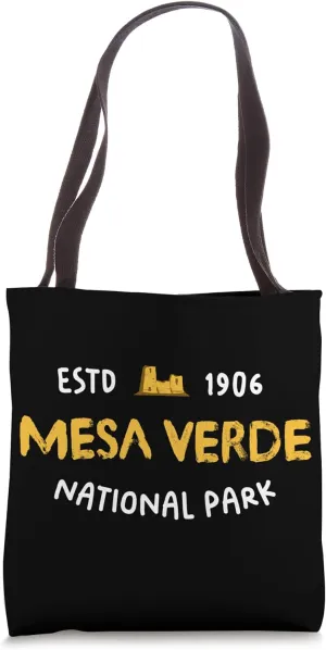 Retro Mesa Verde US National Park Colorado Tote Bag