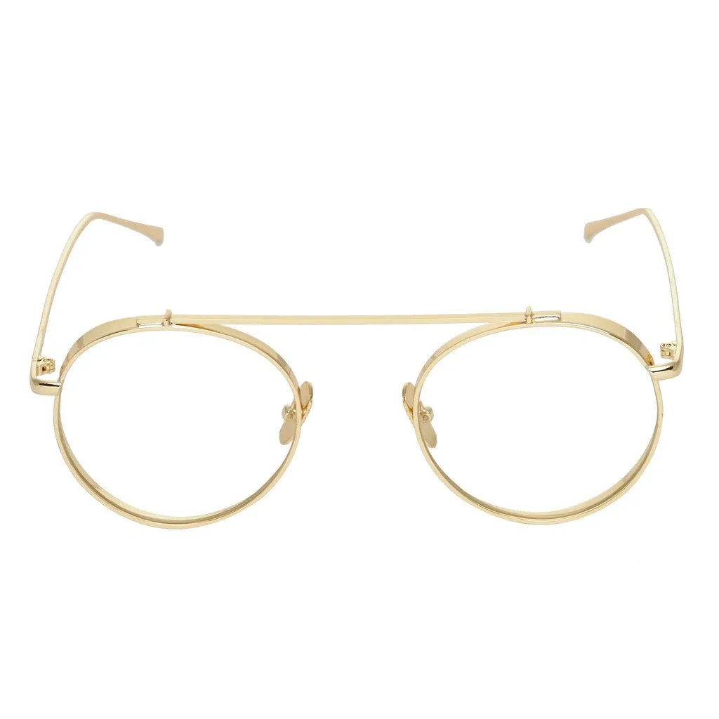 Retro Round Gold Transparent Sunglasses For Men And Women-Unique and Classy