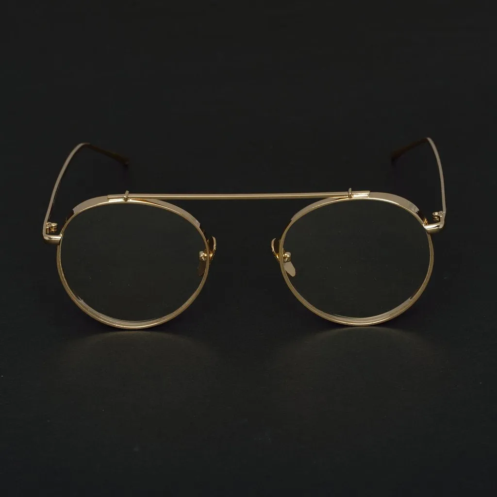 Retro Round Gold Transparent Sunglasses For Men And Women-Unique and Classy