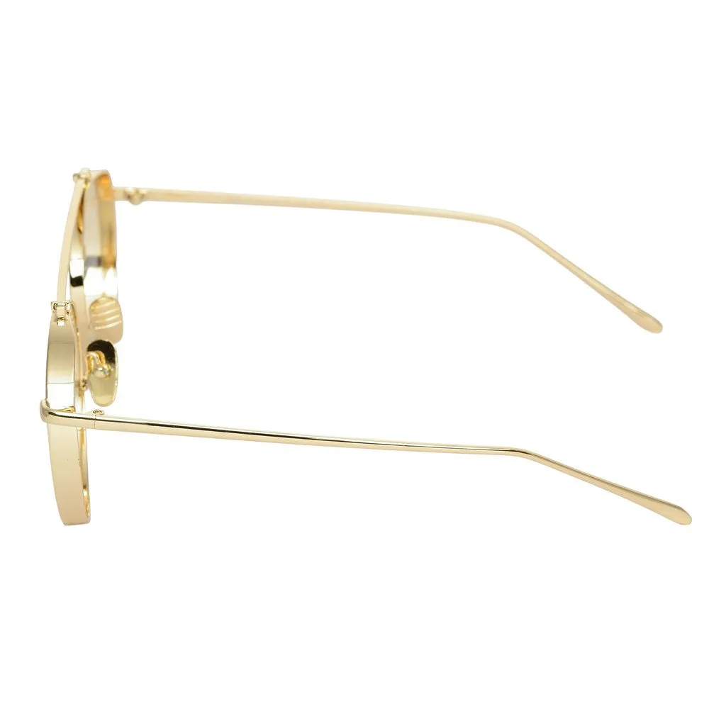 Retro Round Gold Transparent Sunglasses For Men And Women-Unique and Classy