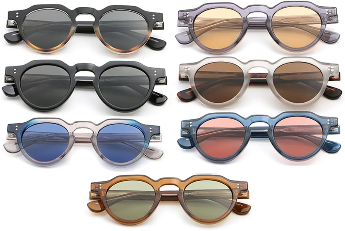 Retro Sunglasses Women Men UV400 Glasses Round Sunglasses CP Frame Summer Shades