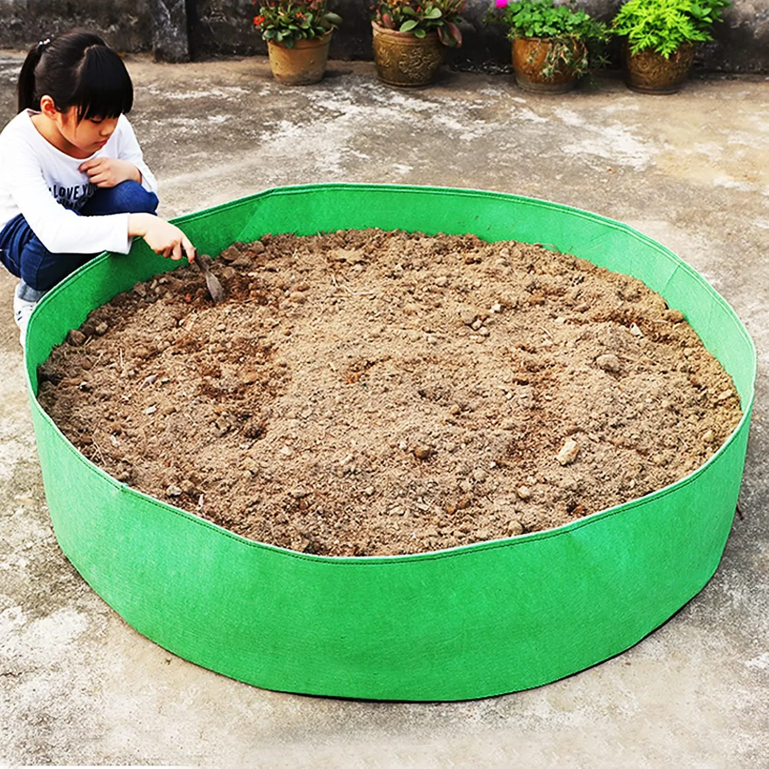 Reusable Fabric Grow Beds for Herbs, Vegetables & Flowers, Raised Garden Bed Box, Large Planter Boxes Garden Planter for Outdoor/Indoor,Green,120x30cm