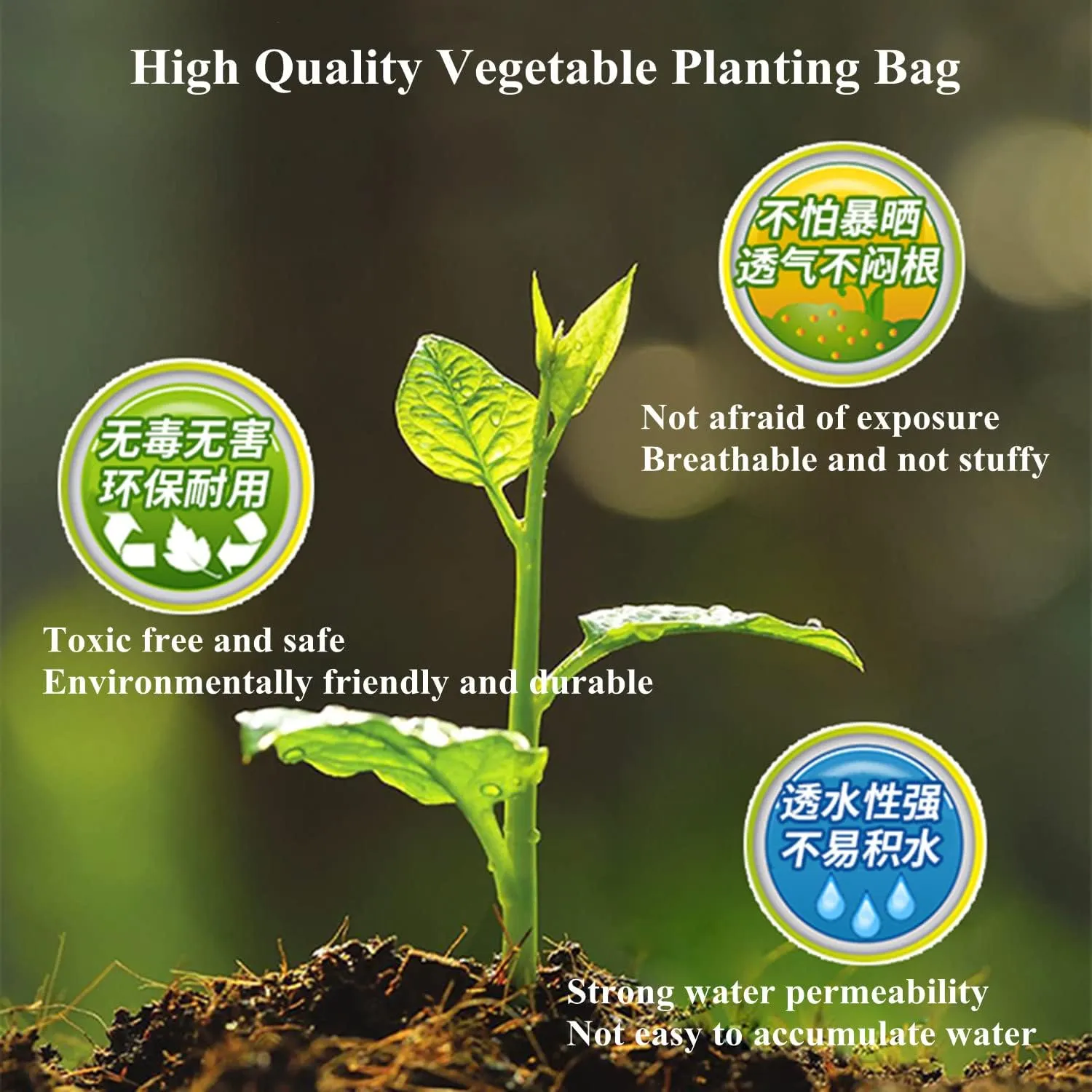 Reusable Fabric Grow Beds for Herbs, Vegetables & Flowers, Raised Garden Bed Box, Large Planter Boxes Garden Planter for Outdoor/Indoor,Green,120x30cm