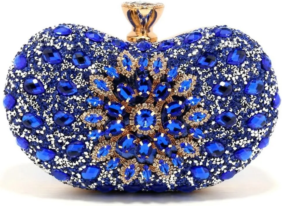 Rhinestone Clutch Purses for Women Sparkly Evening Bags Luxury Crystal Love Pearl Clasp Handbag Diamond Handbags 2025