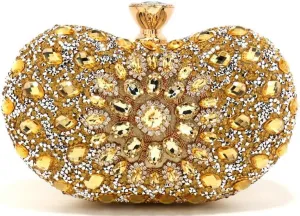 Rhinestone Clutch Purses for Women Sparkly Evening Bags Luxury Crystal Love Pearl Clasp Handbag Diamond Handbags 2025