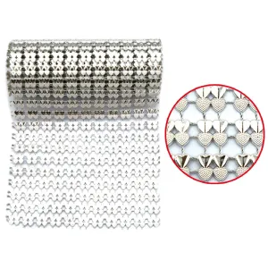 Rhinestone Strass 4.5 inch X 1 Yard Silver 6/pack