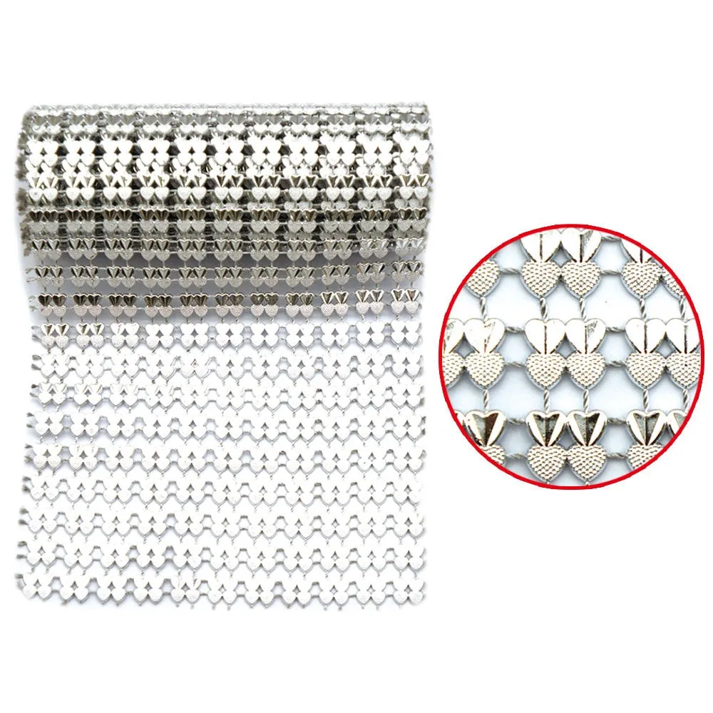 Rhinestone Strass 4.5 inch X 1 Yard Silver 6/pack