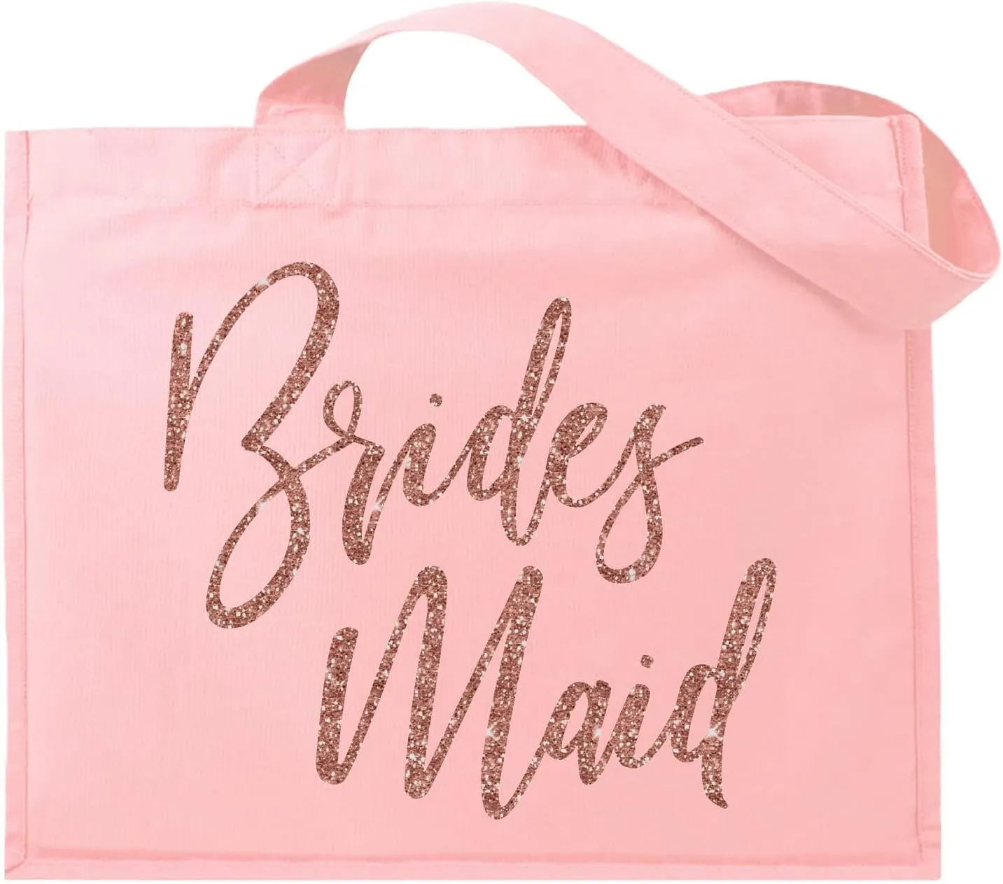RhinestoneSash Rose Gold Bridal Party Tote Bags - JUMBO 18" x 14" Wedding Totes - Bridal Shower Gifts & Favors