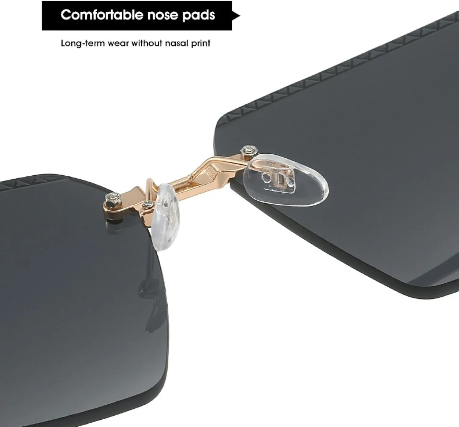 Rimless Sunglasses Women Men Luxury Outdoors Sports Summer Traveling Sun Glasses Uv400