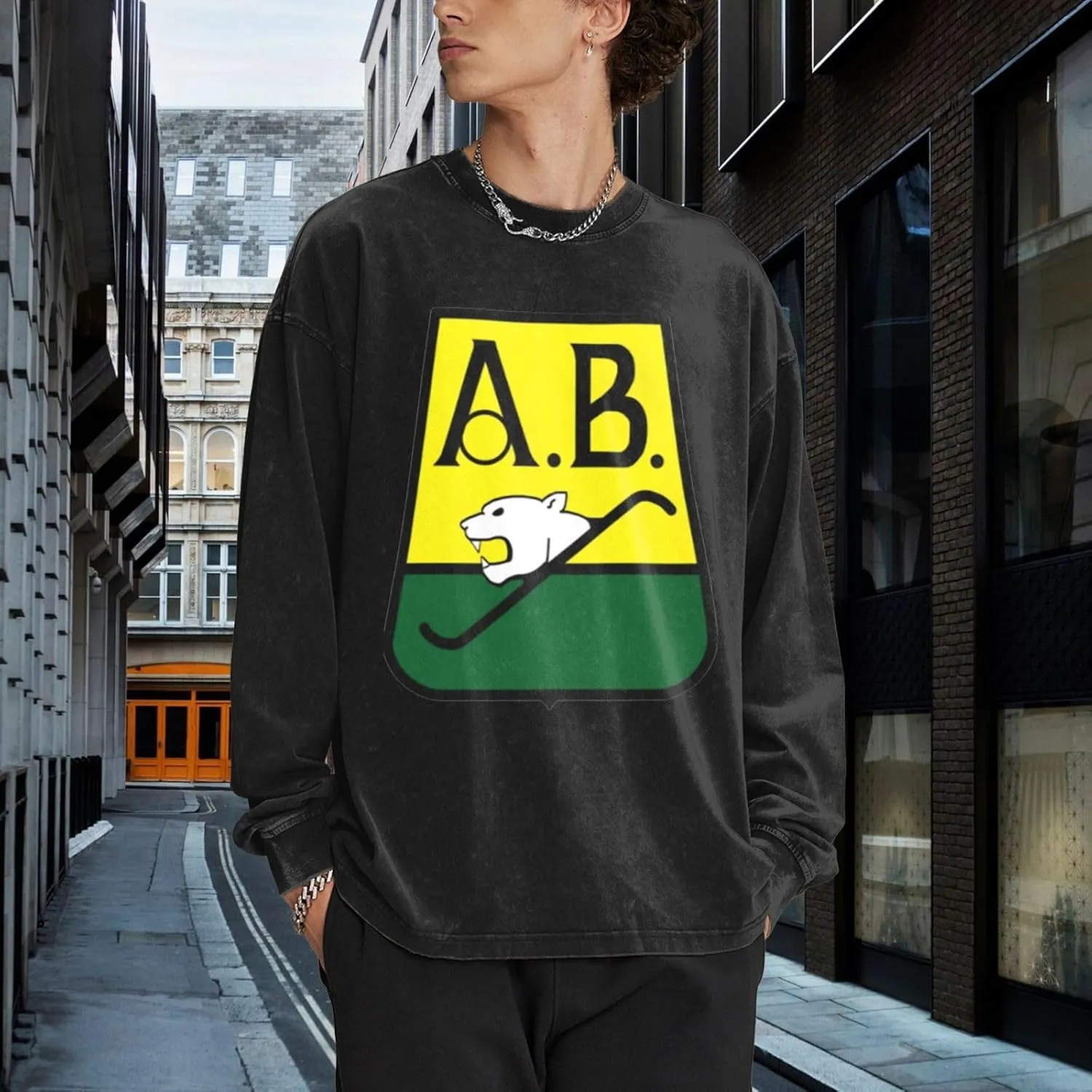 Rionegro Águilas Crew Neck Long Sleeved T-Shirt Casual T-Shirt Round Neck T-Shirt