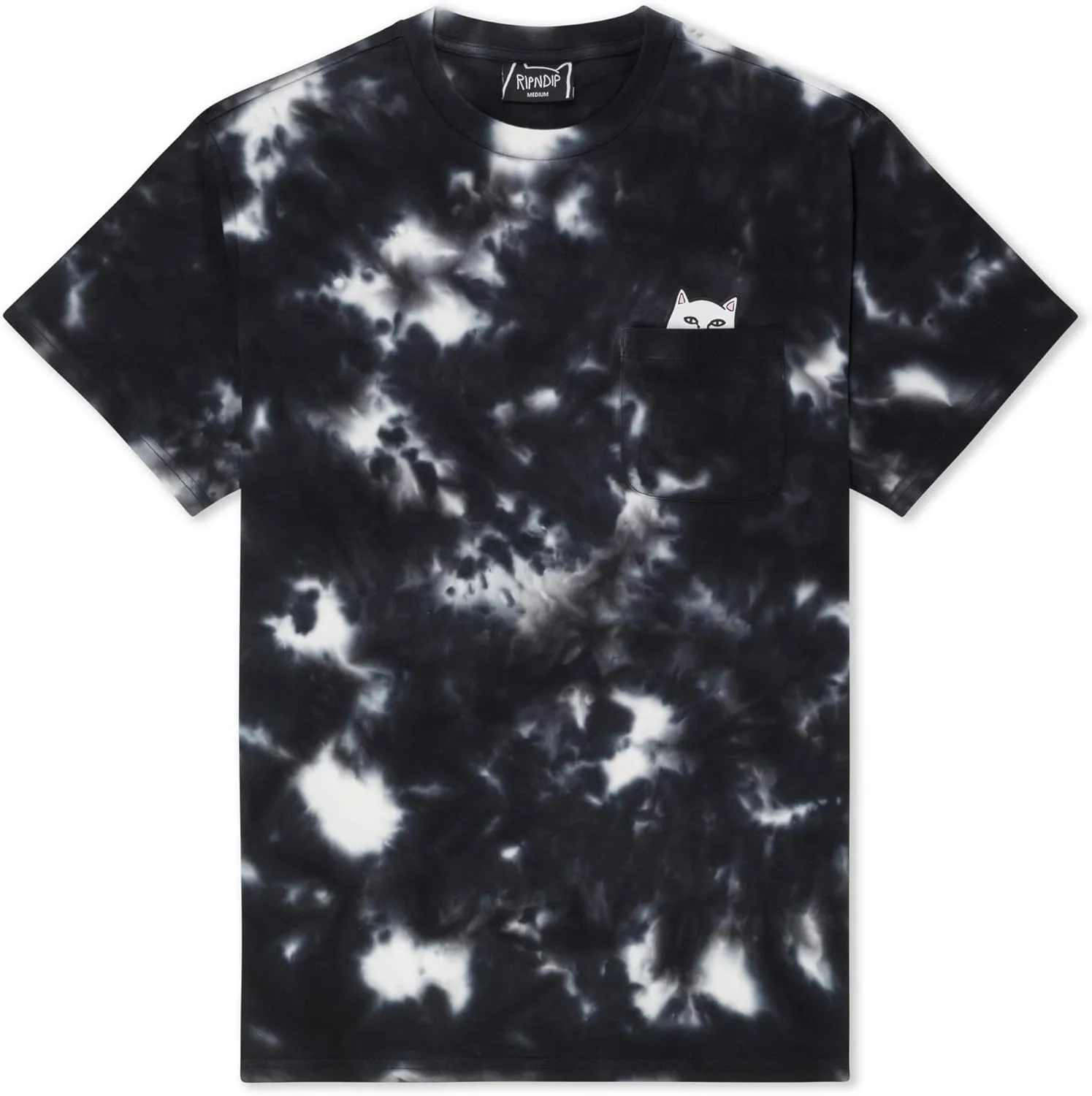 RIPNDIP Lord Nermal Pocket T Shirt, Short Sleeve Crew Neck Shirts, Funny Cat T-Shirts for Men